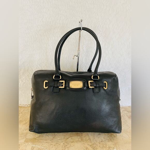 XL MICHAEL KORS pebble leather satchel weekender shoulder bag - Picture 2 of 7